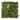 Artificial green wall panel with various types of greenery on a white background