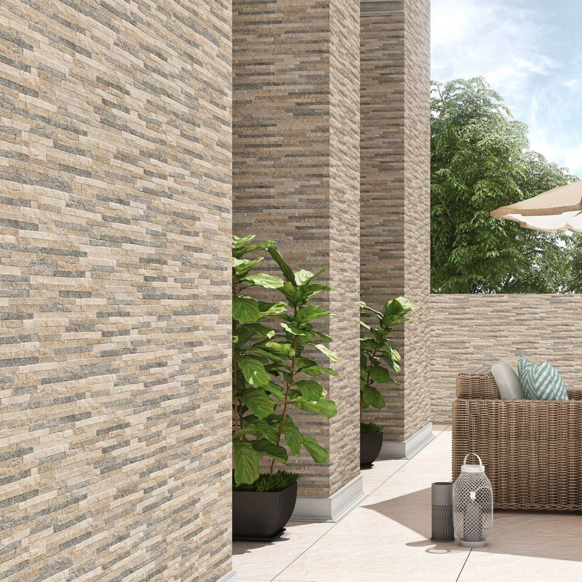 Sienna™ Quartz Crema Porcelain Cladding – Stone Zone & Landscaping Supplies