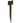 Metal fence post with bracket on a white background