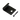 Black metal bracket with a screw on a white background