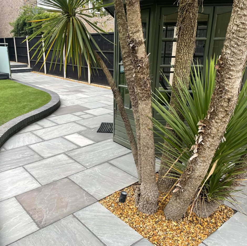 Umbra grey deals sandstone paving