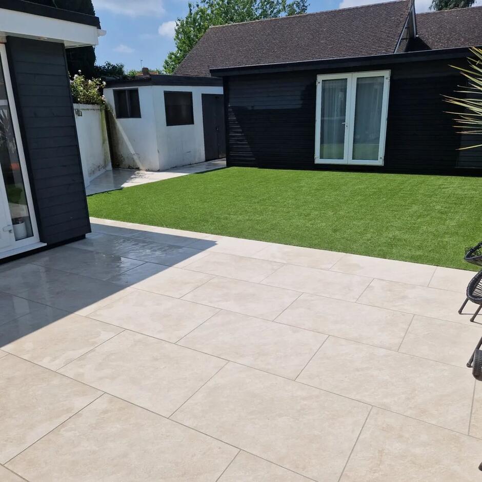 Sienna™ Quartz White Porcelain Paving | Stone Zone & Landscaping Supplies