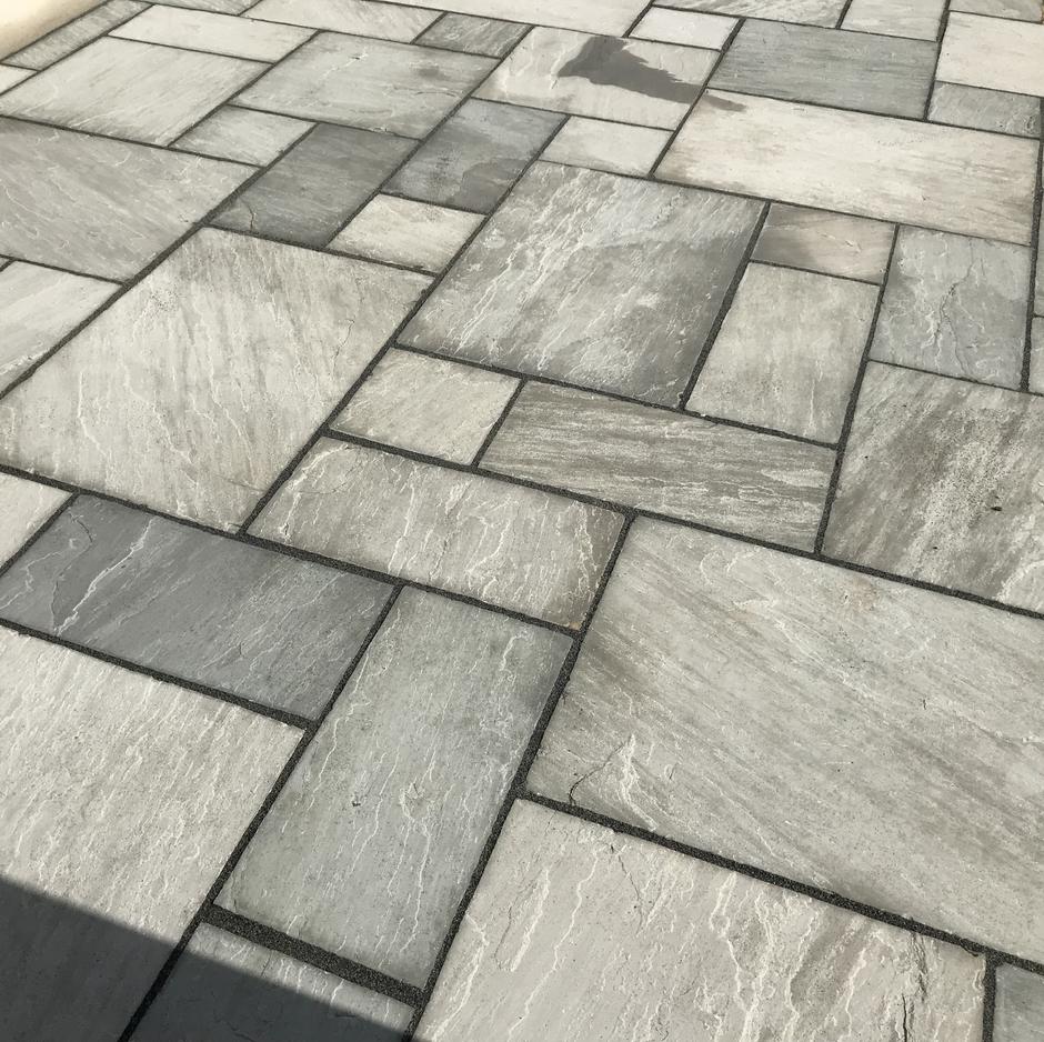 Umbra grey deals sandstone paving