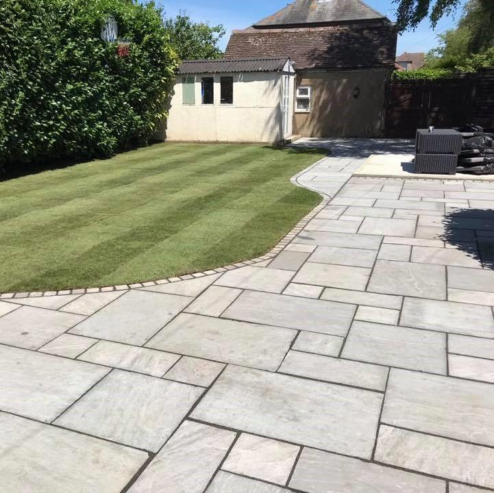 Umbra grey deals sandstone paving